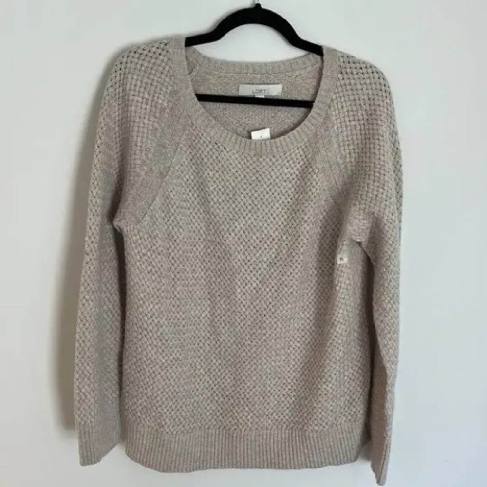 beige / tan loft lightweight sweater